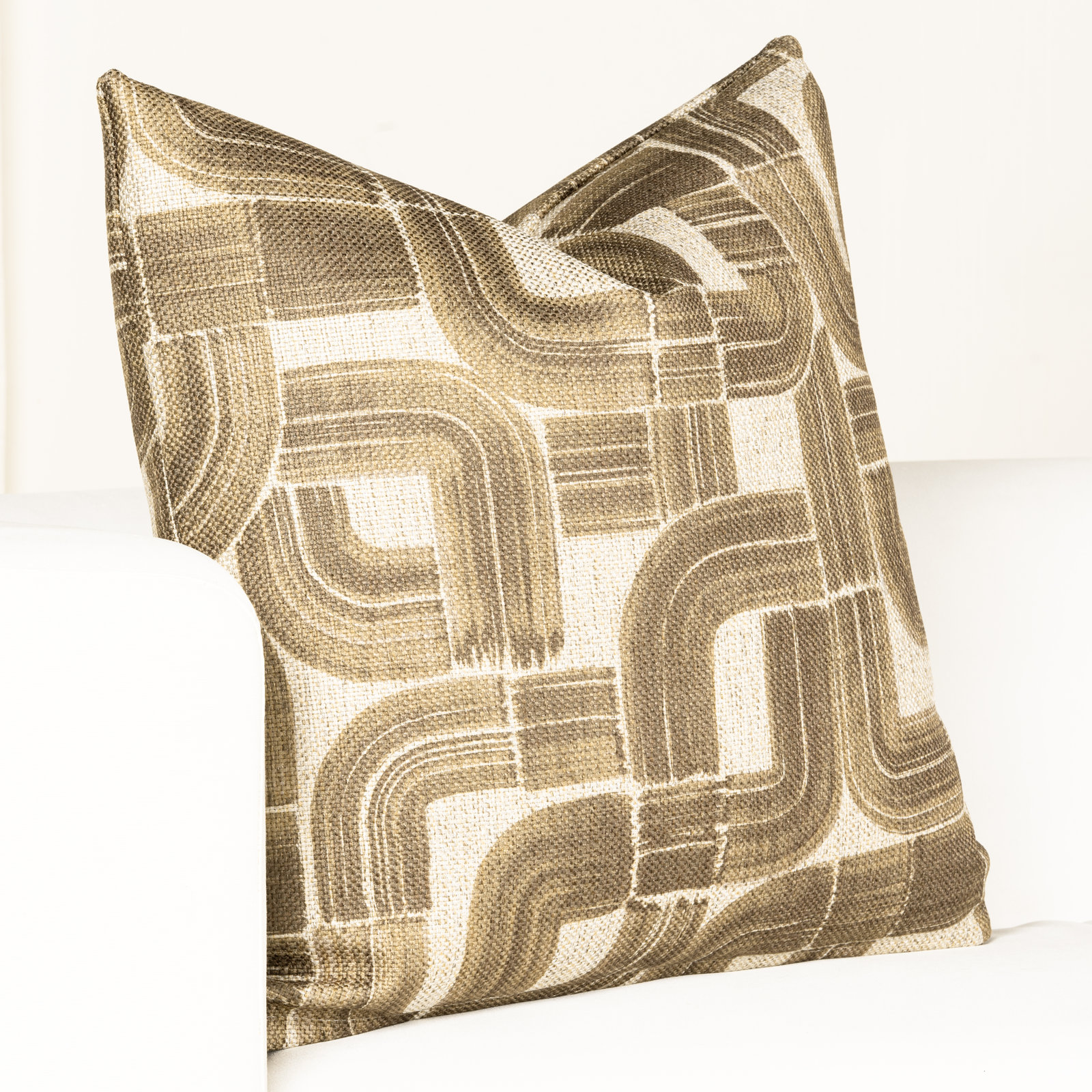 Albue Throw Pillow, Teak, Polyester, 26" x 26"