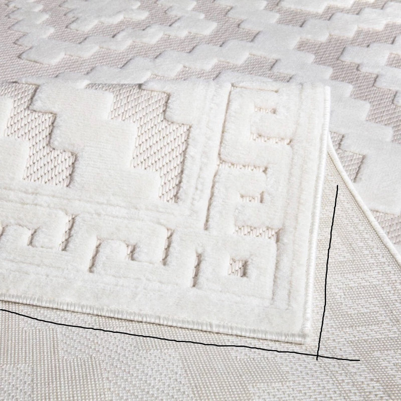 Geometric Area Rug, Rectangle 200 x 290 cm