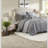 Luxury 10 Piece Bedding Sets, Polyester Jacquard Grey For Home