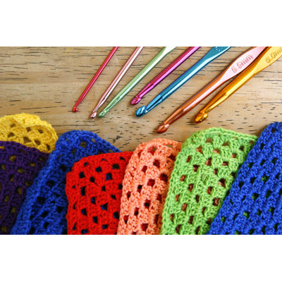 Crochets colorés au crochet - Photographie sur toile tendue