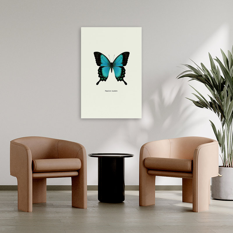 Papillon bleu - Art avec papillons, H 36 po x l 24 po