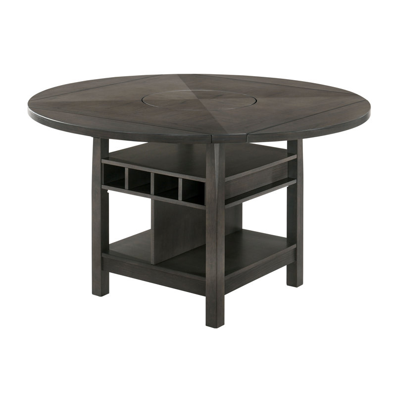Table de salle à manger extensible Amesville, gris, gris