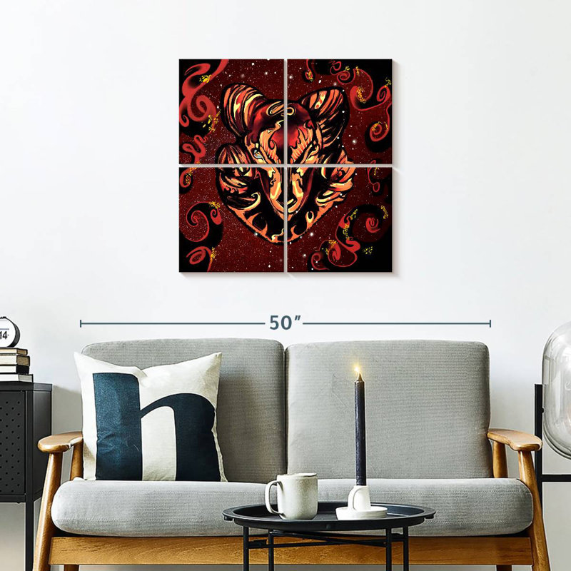 Adella Zodiac Collection Aries, 26" H x 26" W