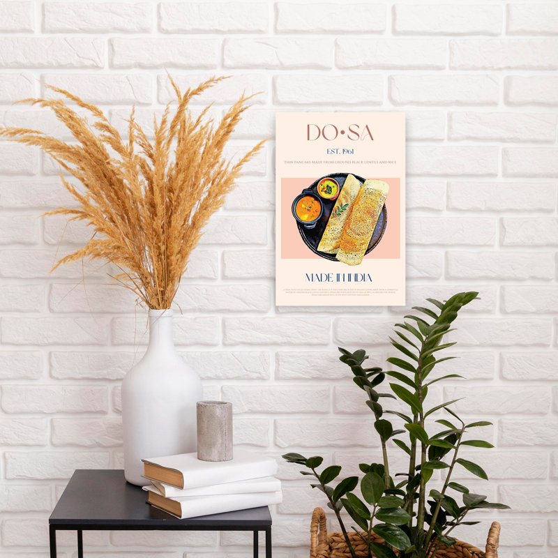 «South Indian Dosa Platter», art mural traditionnel, H 18 po x l 12 po