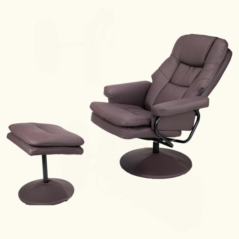 Fauteuil inclinable pivotant en cuir Scratch Cat
