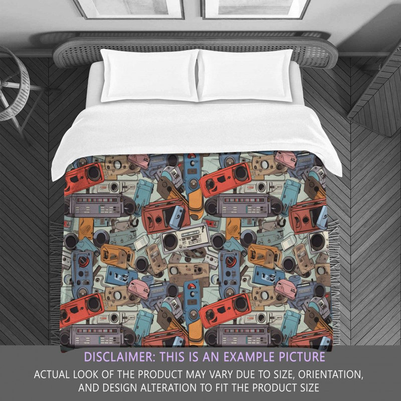 Retro Boombox Comforter, Twin Extra Long Comforter