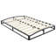 Structure de lit plateforme en métal, avec support en lattes de bois, 6 pouces de hauteur, double, noir