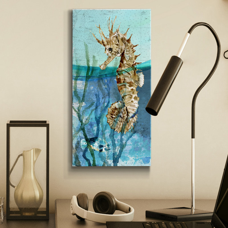 " Pacific Seahorse ", 16" H x 8" W x 1" D