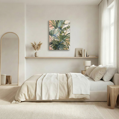 Tropical Leaves Canvas Wall Art Oil Painting Print Set Of 1
