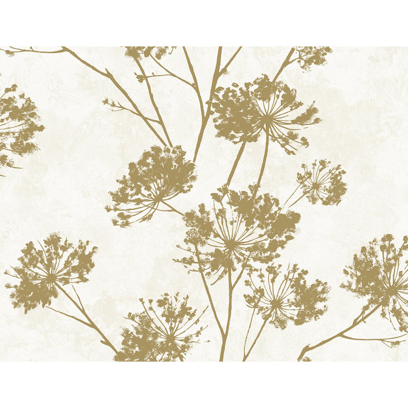 Rouleau floral Oree, Or