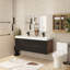 Ensemble de meuble-lavabo double 60 po avec surface solide 60 po-433716124-433716113