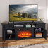 Rosan 70" W Manufactured Wood TV Stand with Electric Fireplace