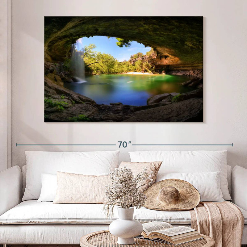 Hamilton Pool And Waterfall, 34" H x 51" W