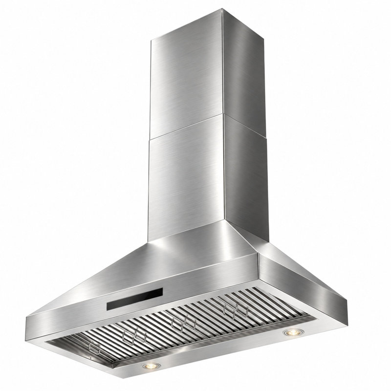 BRANO 48 Inch Wall Mount Range Hood 1200 CFM, Ducted Kitchen Vent Hood with Remote/Gesture/Touch Control, 8" Top Vent Stainless Steel Chimney Hood