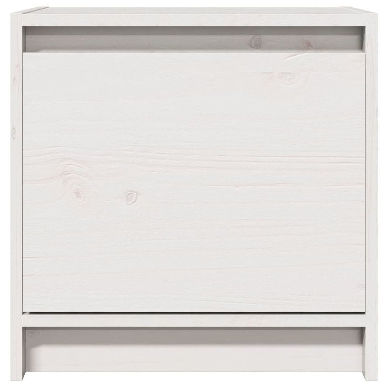 Granston 40cm W Solid Wood Bedside Table, White, Set of 2