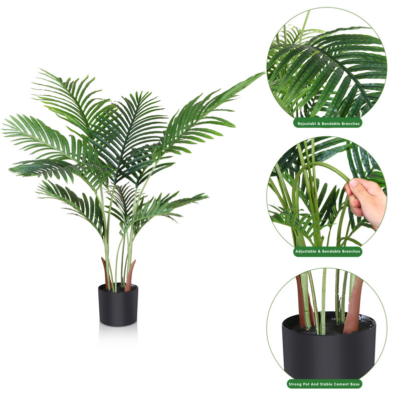 Palmier artificiel vert Adeca, H 43 po x l 30 po x P 30 po