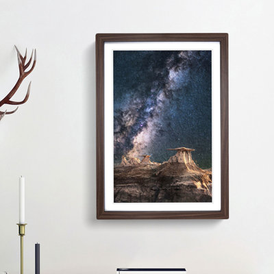 Starlight over Desert Rocks - Framed Print