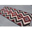 Tapis kilim turc rétro fait à la main avec motif Oushak brun / rouge