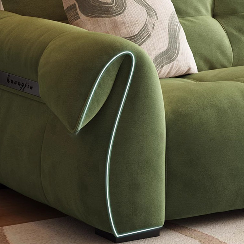 Canapé simple en tissu rétro, H 38,18 po x l 133,85 po x P 42,13 po , 5