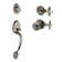 Copper Creek Handleset with Single Cylinder Deadbolt and Door Knob and Colonial Rosette