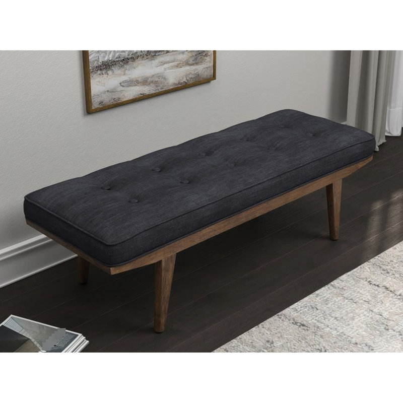 Banc gris et chêne touffeté