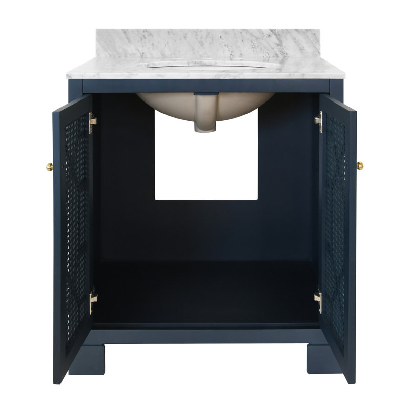 Schaffer 30.5'' W Single Vanity, Matte Navy