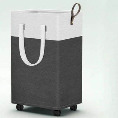 Collapsible Rolling Laundry Hamper With Wheels - 75L Large Capacity Waterproof Clothes Basket, Easy-Clean Lining, Space-Saving Design For Bathroom, Laundry Room & Dorm
