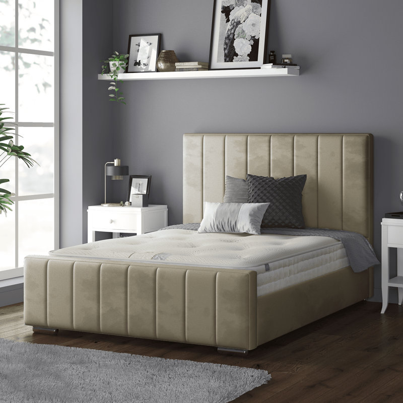 Jesse Upholstered Bed, Super King (6'), Coffee