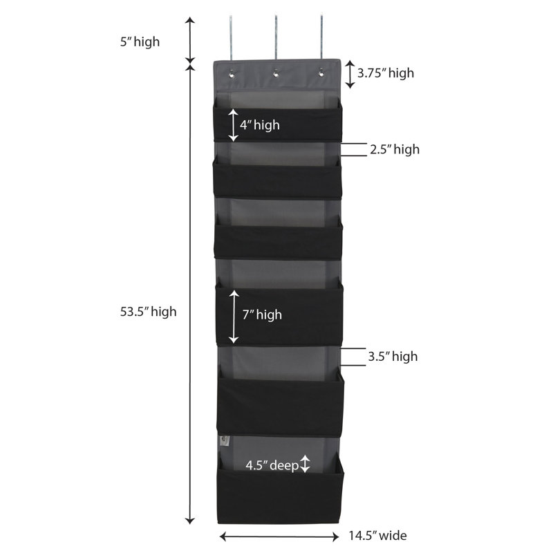 Batholo Overdoor Organizer, Black