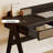 Natural Ash Wood Rattan Home Writing Desk-1981071793