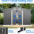 Grey Metal Storage Unit 10x8 Ft, Lockable For Backyard Outdoor Shed Ft With Construction-117994326