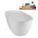 67" Streamline Soaking Freestanding Tub and Tray With Internal Drain