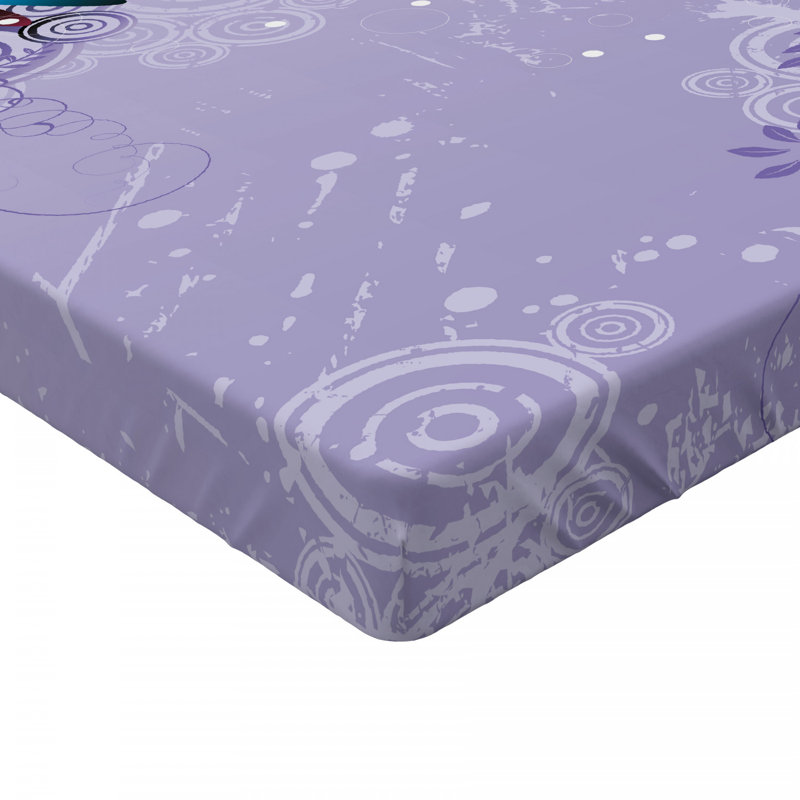 Microfiber Floral Fitted Sheet, Twin Fitted Sheet