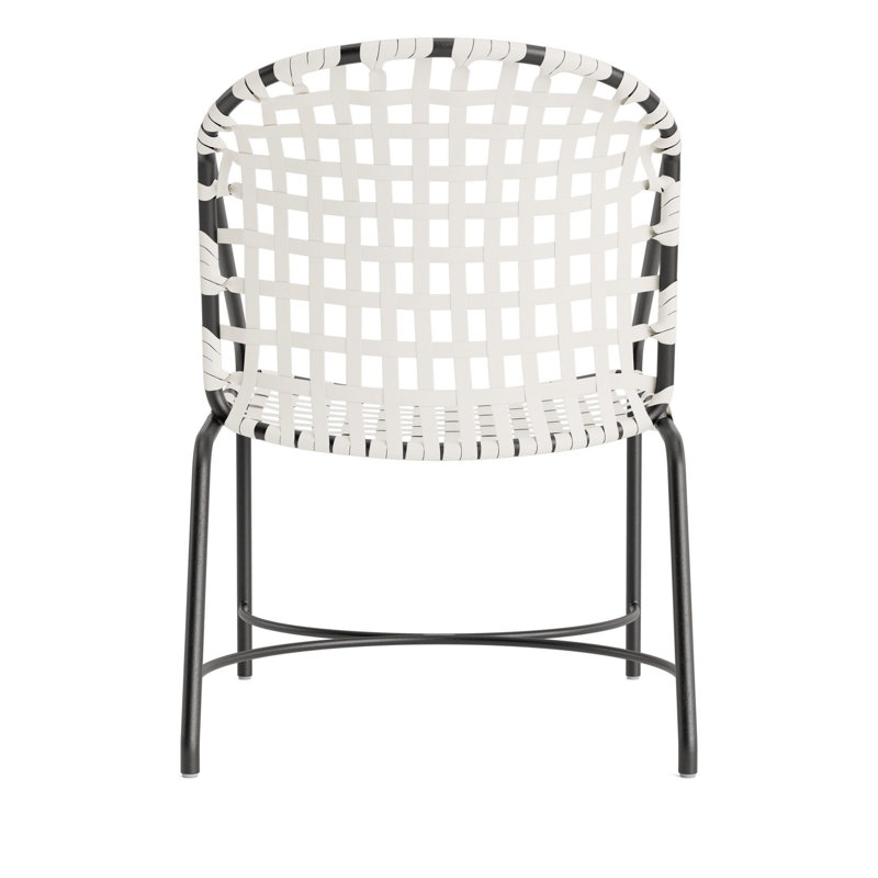 Kantan Outdoor Lounge Chair, Textured Pewter/White Lite
