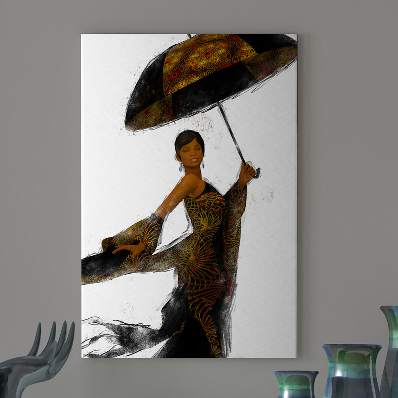 « brella giirls 2 modes africains american », reproduction d’impression sur toile, H 36 po x l 24 po x P 1,5 po