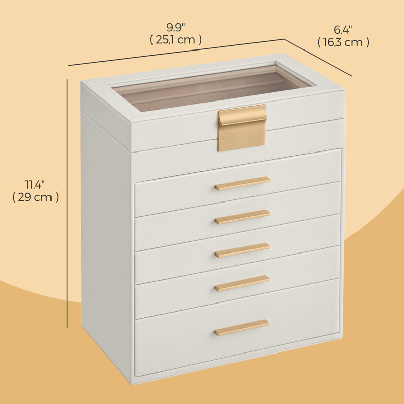 Jewellery Box +, White and Gold