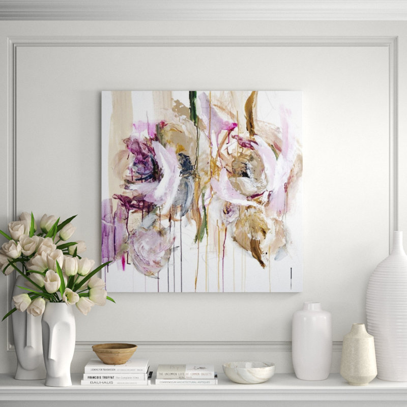 Flowers On A Stick I Painting by Mia Malcolm Studio, 24" H x 24" W, Plexi