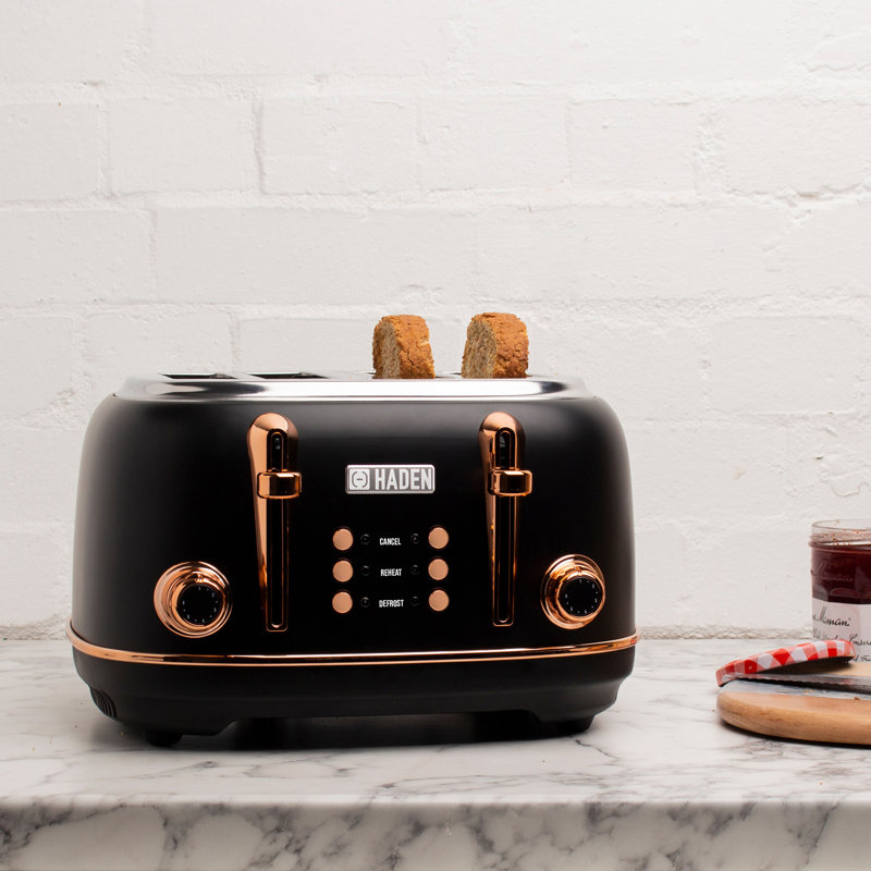Heritage Slice Toaster, Black & Copper