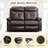 53.5" Loveseat Recliner Sofa, Reclining Loveseat with Vibration Massage and Heating, 2 Seater Manual Reclining Couch for Living Room, Office, Home Theater-691754537