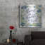 «Botanical Blue IV» par Silvia Vassileva, art mural en métal-378101186