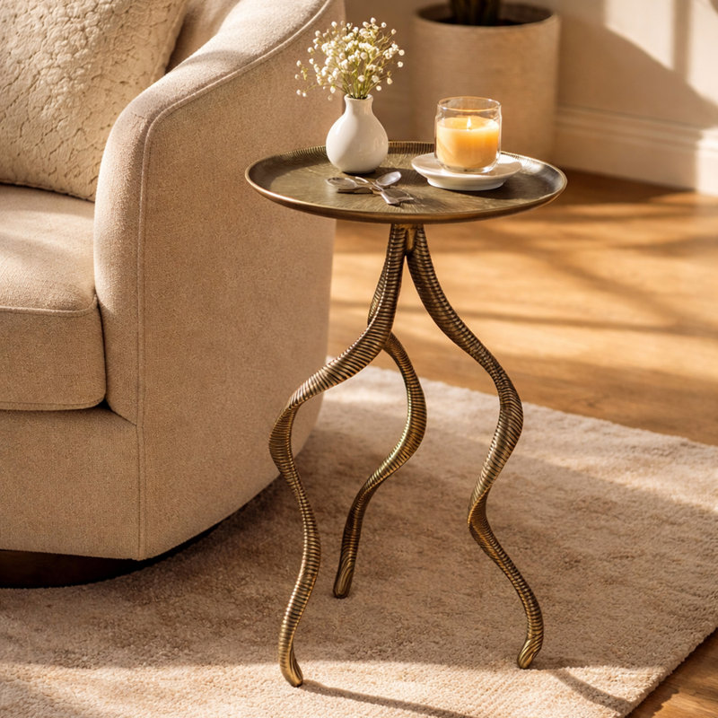 Table d'appoint Serpentine Root - Laiton antique