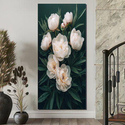 Art sur toile, pivoines sombres II