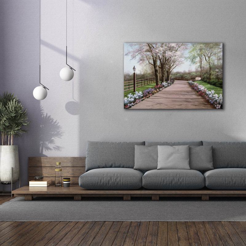 «Country Lane» par Diane Romanello, art mural sur toile, H 40 po x l 60 po x P 1,5 po
