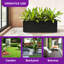 Boîte à fleurs rectangulaire en métal noire avec trous de drainage, l 40 po x P 12 po x H 16 po, contenant pour plante d'extérieur toutes saisons pour patio, cour ou balcon, série Block, pot à fleurs Span-1914269597
