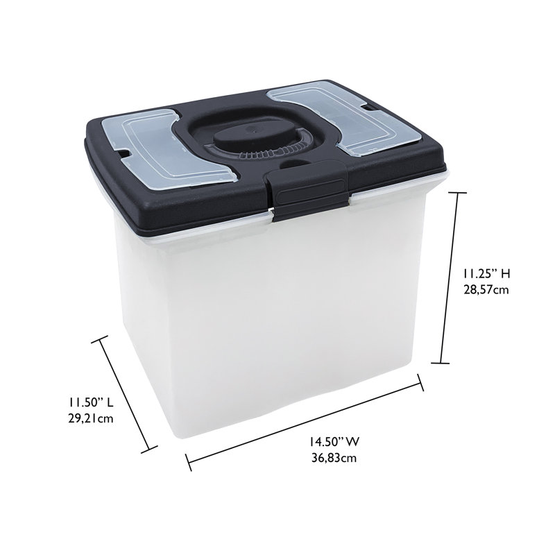 Gracious Living Stackable File Storage Caddy With Accessory Compartment, 2 Packs