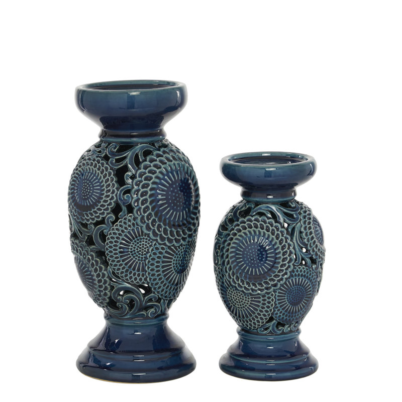 13.10'' H Concrete / Cement Tabletop Candlestick