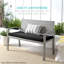  Mobilier de jardin en osier pour 2 personnes avec capacité de 700 lb - sable blanc / taupe-1306044732-1306044733