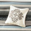 Édredon 7 pièces bleu grand - motif géométrique complexe, revers doux, comprend des taies décoratives pour le lit et la jupe-129988338-129988340