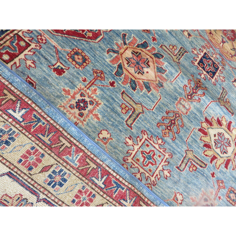 Tapis unique en laine noué à la main brun / bleu 9 pi 5 po x 13 pi 6 po Bechtold