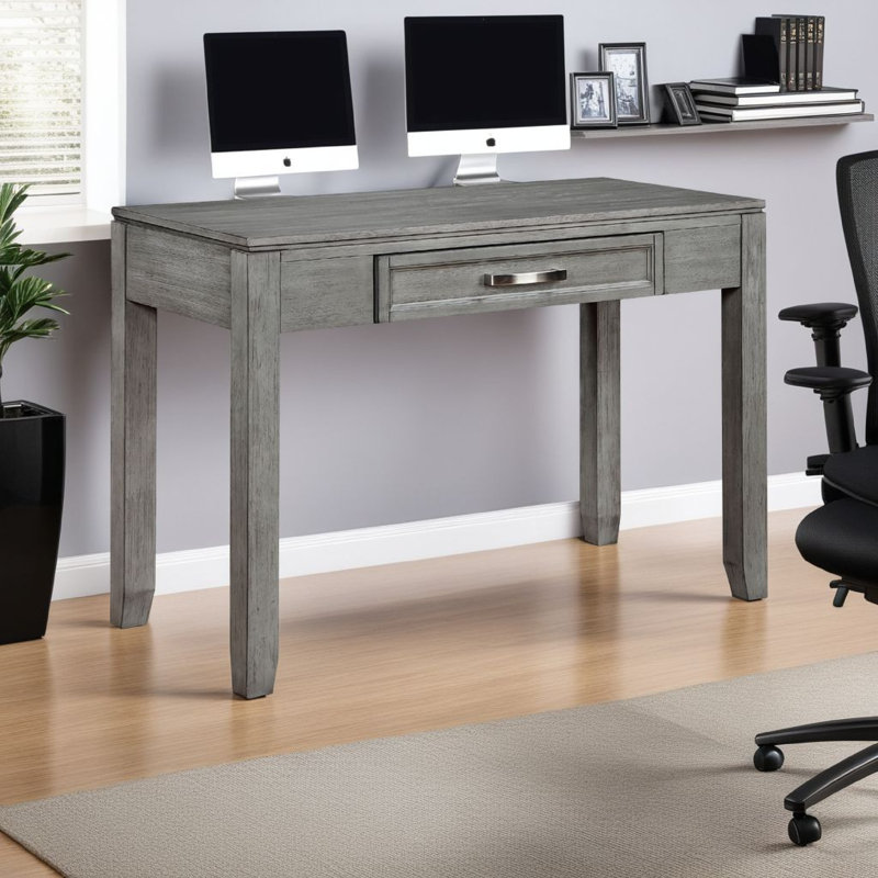 Bureau d'écriture rectangulaire l 42 po Erubiel, Gris